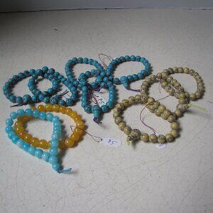 Lot of 10 Beaded Stretch Bracelets 7 in NEW